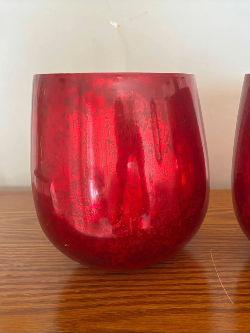 Red Glass Decorative Vase - Home Accents